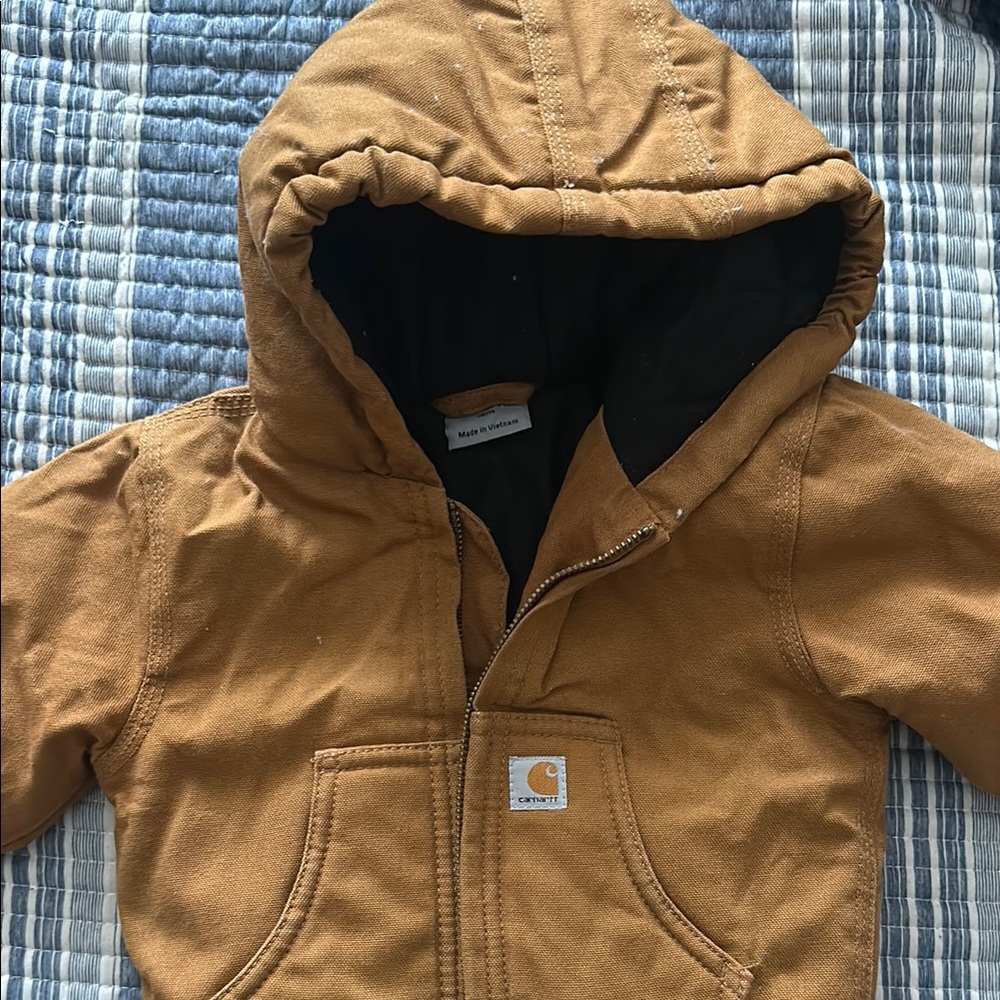 Carhartt Brown Hooded Jacket-Toddler-12 Month